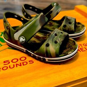 Kids camo sandals by crocs